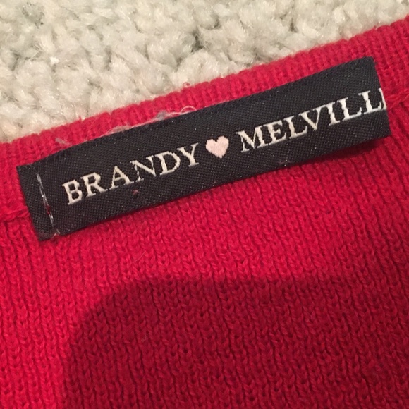 Brandy Melville Red Crop Top - Picture 4 of 5